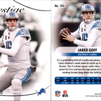 Jared Goff 2023 Panini Prestige Series Mint Card #103