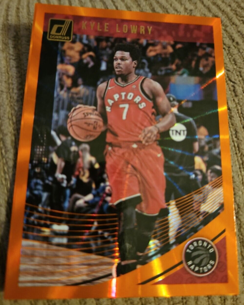 Kyle Lowry 2018 2019 Panini Donruss Holo Orange Laser Series Mint Card #3