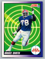 Bruce Smith 1991 Score Sack Attack Mint Card #660
