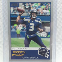 Russell Wilson 2019 Panini Score SCORECARD Series Mint Card #314