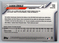 Aaron Civale 2020 Topps Chrome Refractor Series Rookie Card #143

