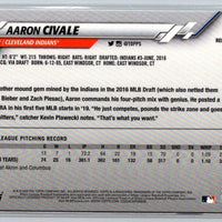 Aaron Civale 2020 Topps Chrome Refractor Series Rookie Card #143