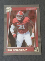 Will Anderson Jr. 2023 Panini Chronicles Clearly Donruss Draft Picks Series Mint Rookie Card #36
