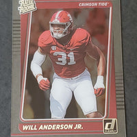 Will Anderson Jr. 2023 Panini Chronicles Clearly Donruss Draft Picks Series Mint Rookie Card #36