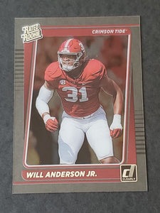 Will Anderson Jr. 2023 Panini Chronicles Clearly Donruss Draft Picks Series Mint Rookie Card #36