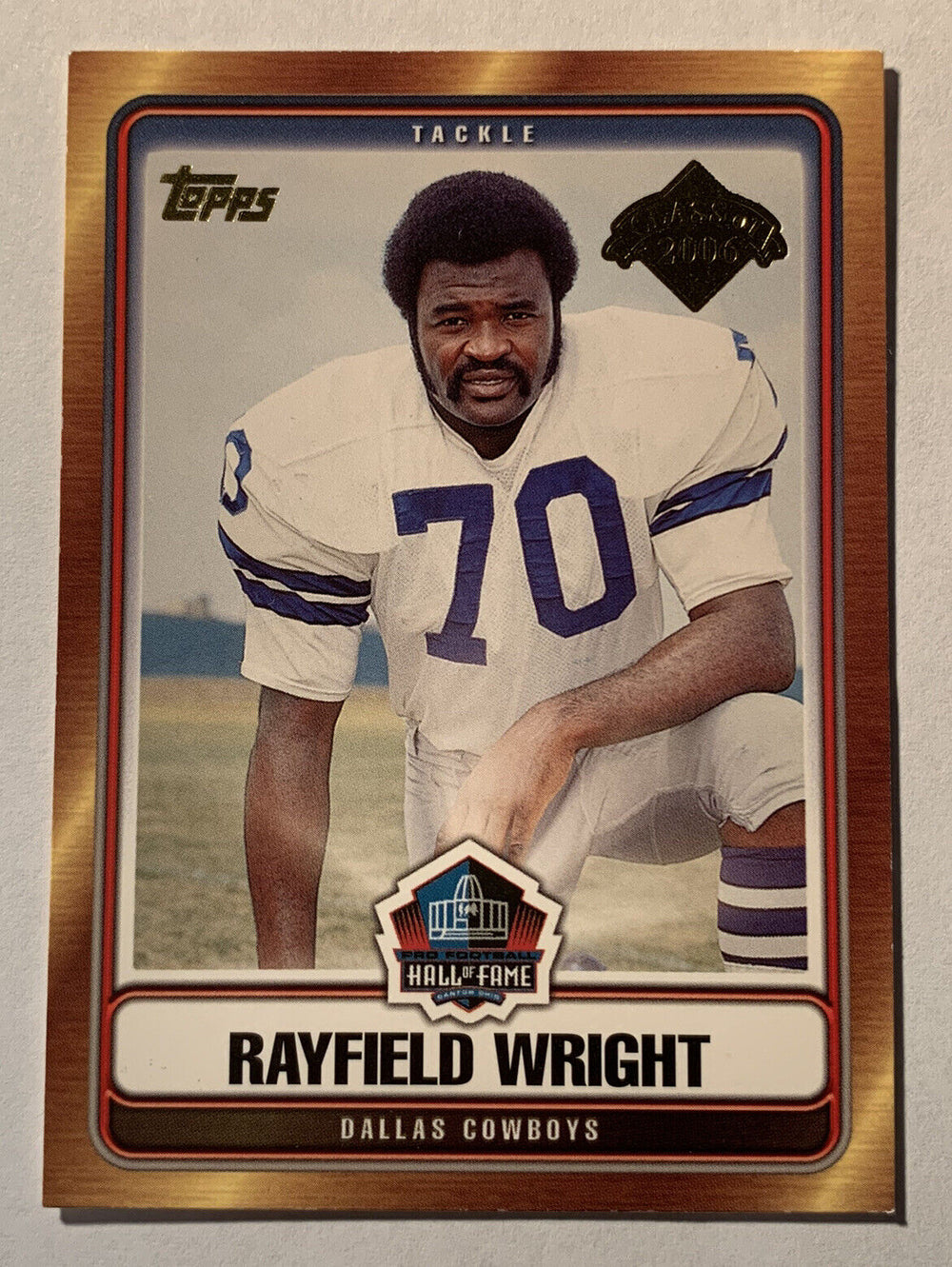 Rayfield Wright 2006 Topps Hall of Fame Tribute Mint Card #HOFT-RWR