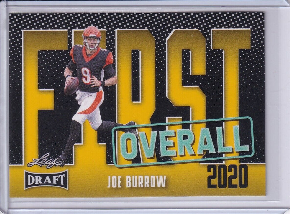 Joe Burrow 2023 Leaf Draft First Overall Gold Series Mint Card #10