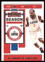 Kawhi Leonard 2019 2020 Panini Contenders Season Ticket Series Mint Card #55
