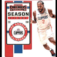 Kawhi Leonard 2019 2020 Panini Contenders Season Ticket Series Mint Card #55