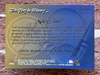 Jason Giambi 2002 Fleer Tradition Update This Day In History Series Mint Card #U11
