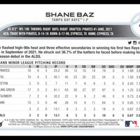 Shane Baz 2022 Topps Rookie Image Variations Series Mint Card #421