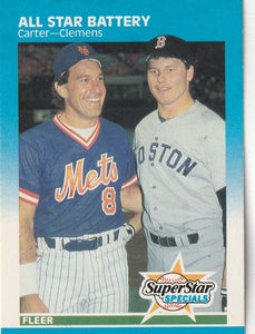 Roger Clemens and Gary Carter 1987 Fleer Series Mint Card #634