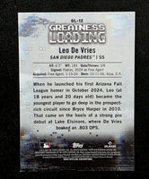 Leo De Vries 2025 Bowman Chrome Greatness Loading Series Mint Card #GL-12
