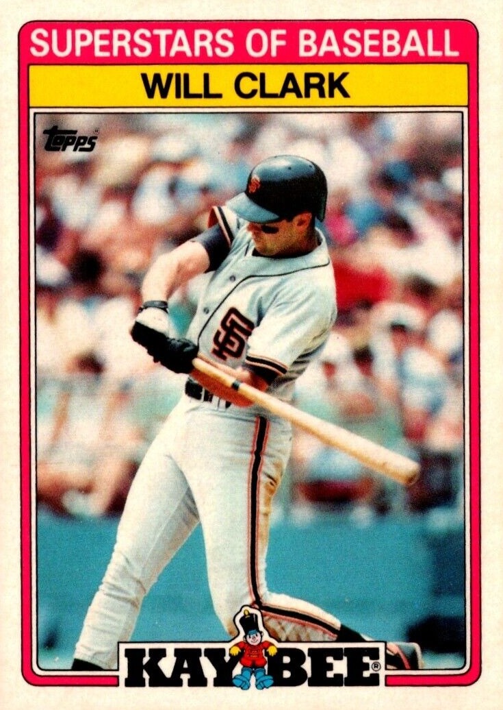 Will Clark 1989 Topps Kay-Bee Superstars of Baseball Series Mint