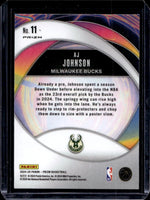 AJ Johnson 2024 2025 Panini Prizm Instant Impact Series Mint Rookie Card #11
