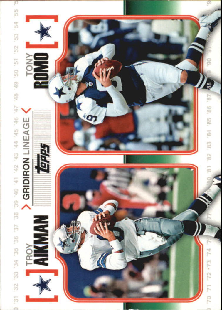 Troy Aikman and Tony Romo  2010 Topps Gridiron Lineage Series Mint Card #GL-AR