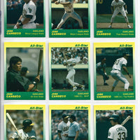 Jose Canseco 1991 Star Company ALL STAR Series Complete Mint Set