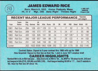 Jim Rice 1986 Donruss Series Mint Card #213
