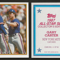 Gary Carter 1987 Topps All-Star Collector's Edition Mint Card #11