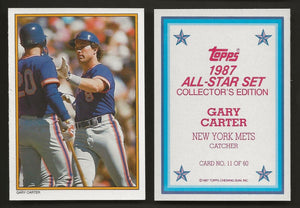 Gary Carter 1987 Topps All-Star Collector's Edition Mint Card #11