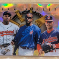 Albert Belle 1996 Pinnacle Select Team Nucleus Series Mint Card #1 with Manny Ramirez