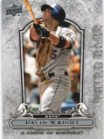 David Wright 2008 Upper Deck A Piece of History Series Mint Card #59
