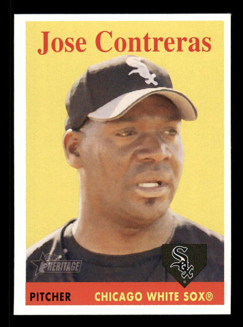 Jose Contreras 2007 Topps Heritage Yellow Short Print Card #100