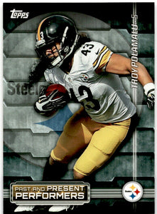 Troy Polamalu and Joe Greene 2015 Topps Past and Present Performers Series Mint Card #PPP-PG