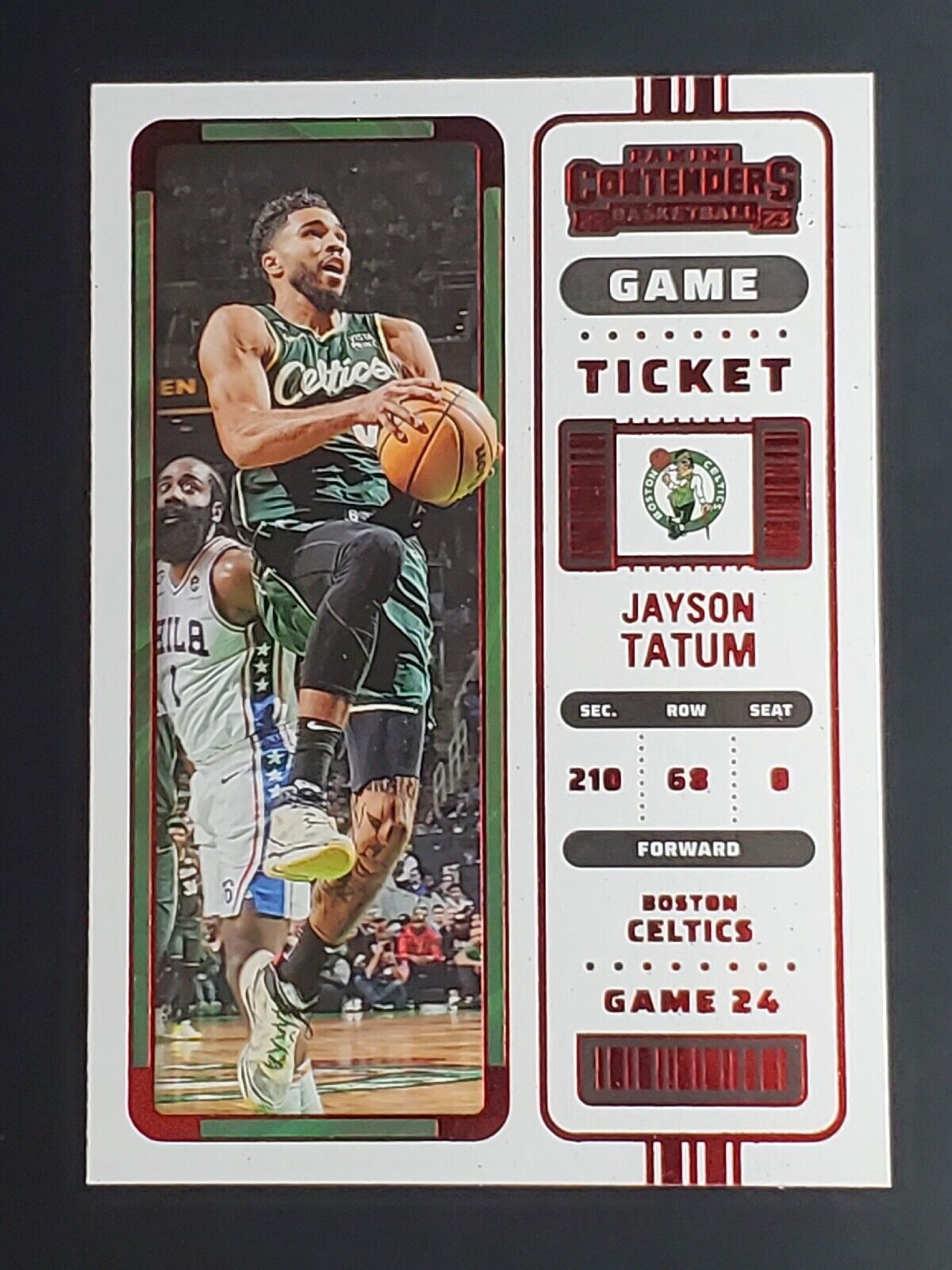 Jayson Tatum 2022 2023 Panini Contenders Game Ticket Red Series