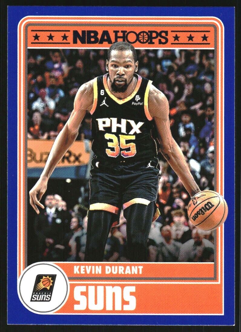 Kevin Durant 2023 2024 Panini NBA Hoops Tribute Blue Series Mint Card #282