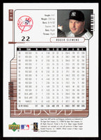 Roger Clemens 2000 Upper Deck MVP Series Card #213
