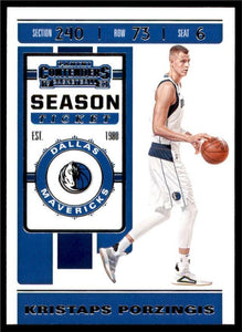 Kristaps Porzingis 2019 2020 Panini Contenders Season Ticket Series Mint Card #64