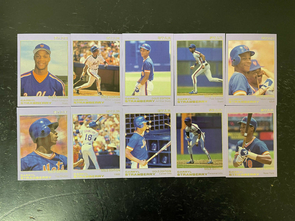Darryl Strawberry 1988 Star Company GOLD Series Complete Mint Set.