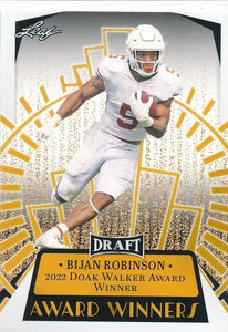 Bijan Robinson 2023 Leaf Draft Award Winners Series Mint Rookie Card #12