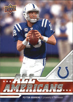 Peyton Manning 2009 Upper Deck Draft Edition All Americans Series Mint Card #287
