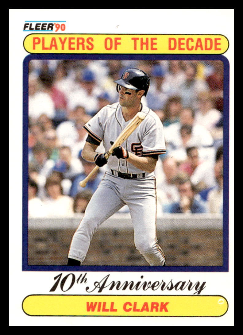 Will Clark 1990 Fleer Players of the Decade Series Mint Card #630