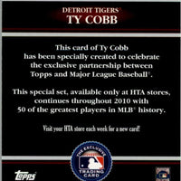 Ty Cobb 2010 Topps Logoman HTA Mint Card #HTA-14