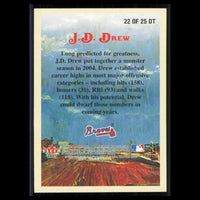 J.D. Drew 2005 Fleer Tradition Diamond Tributes Series Mint Card #22DT

