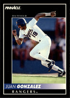 Juan Gonzalez 1992 Pinnacle Series Mint Card #127
