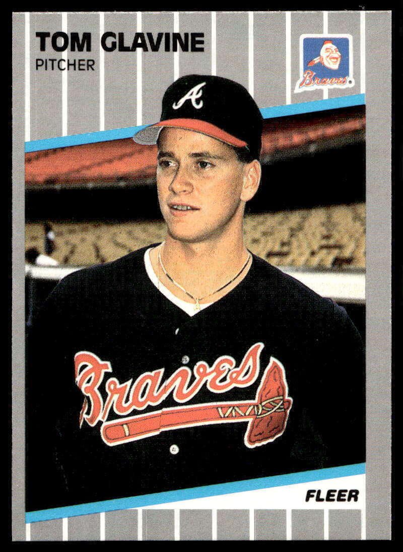 Tom Glavine 1989 Fleer Series Mint 2nd Year Card #591