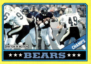 Walter Payton 1986 Topps Series Mint Card #9