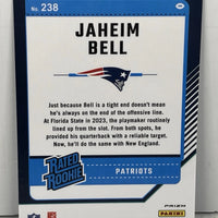 Jaheim Bell 2024 Panini Donruss Optic Rated Rookie Blue Hyper Prizm Series Mint Card #238