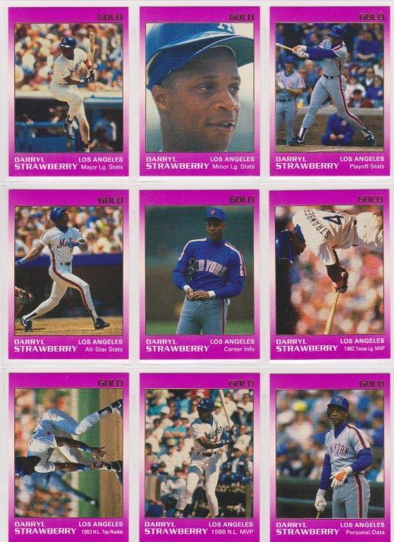 Darryl Strawberry 1991 Star Company GOLD Series Complete Mint Set.