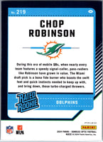 Chop Robinson 2024 Donruss Optic Purple Shock Series Mint Rookie Card #219

