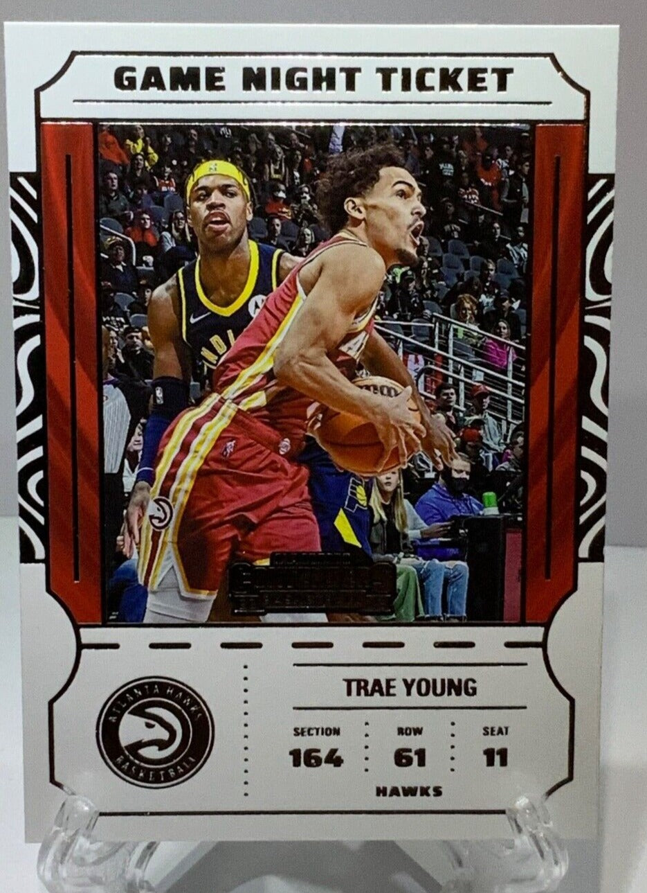 Trae Young 2022 2023 Panini Contenders Game Night Ticket Series Mint Card #9