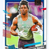 Deonte Banks 2023 Panini Donruss Rated Rookie Portraits Series Mint Card #50