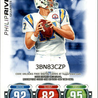 Philip Rivers 2010 Topps Attax Code Card Series Mint Card