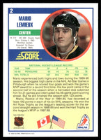 Mario Lemieux 1990 1991 Score Card #2

