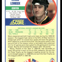Mario Lemieux 1990 1991 Score Card #2