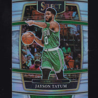 Jayson Tatum 2021 2022 Panini Select Concourse Silver Prizm Series Mint Card #77